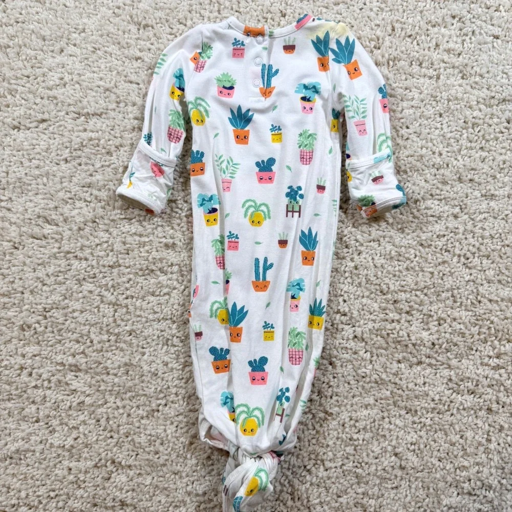 Angel Dear Baby Bamboo Knotted Gown 0-3M Potted Plants Succulent Newborn